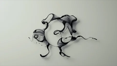 Abstract Flowing Lines, 3d Animation 4k Stock Footage 101196121