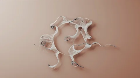 Abstract Flowing Lines, 3d Animation 4k Stock Footage 101196935