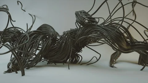 Abstract Flowing Lines, 3d Animation 4k Stock Footage 111868800