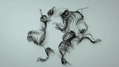 Abstract Flowing Lines, 3d Animation 4k Stock Footage 111868835