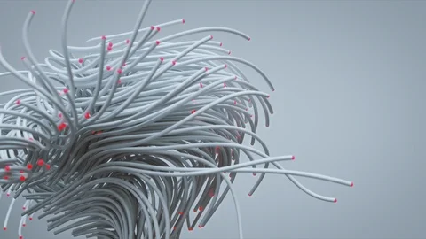 Abstract Flowing Lines, 3d Animation 4k Stock Footage 111869456