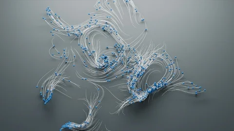 Abstract Flowing Lines, 3d Animation 4k Stock-Footage 112255706