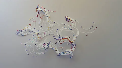 Abstract Flowing Lines, 3d Animation 4k Stock Footage 171993326