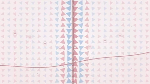 Abstract Flowing Lines and Arrows Background, Data Visualization Concept Stock Footage 346660670