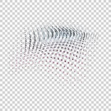 Abstract with flowing lines and circular patterns in pink and white transparent 스톡 일러스트