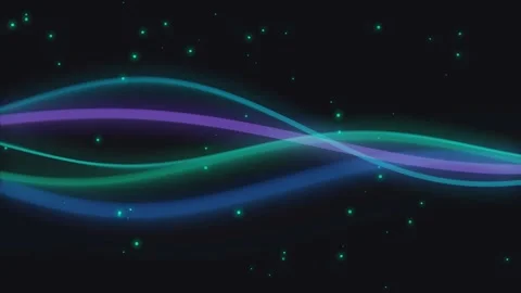 Abstract flowing lines and shimmering particles create a dynamic energy fie.. Stock Footage 340852654