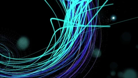 Abstract flowing lines with animated background Stock Footage 77715197