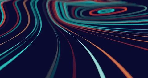 Abstract flowing lines background Stock Illustration