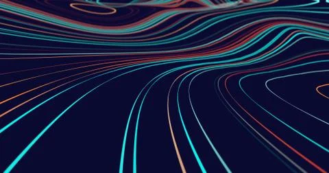 Abstract flowing lines background Illustrazione stock