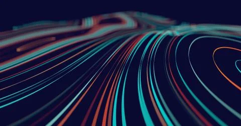 Abstract flowing lines background Stock Illustration