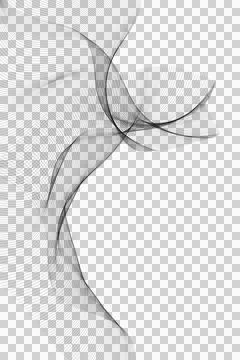 Abstract flowing lines background with monochrome wave pattern and digital mesh. Illustrazione stock