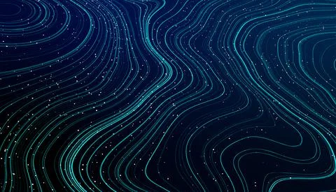 Abstract flowing lines background for your design project. Vector illustration Stock Illustration