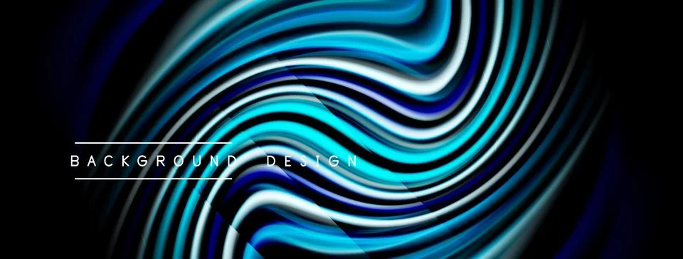 Abstract flowing lines create dynamic blue, white pattern. Modern design evok Stock Illustration