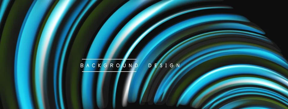 Abstract flowing lines create dynamic visual effect. Blue, black, silver hues 스톡 일러스트