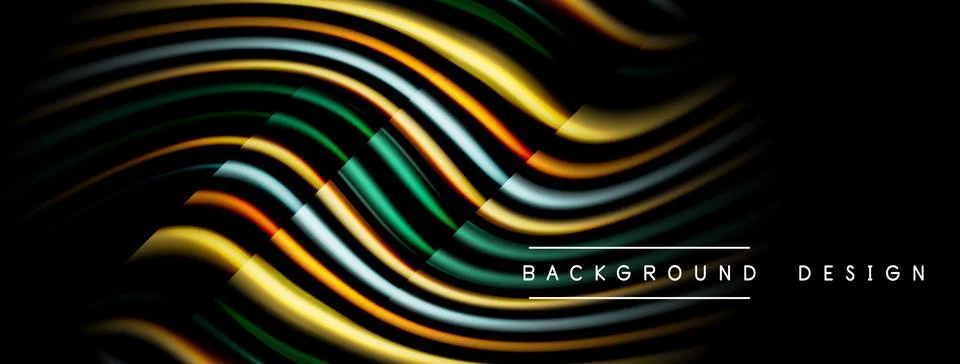 Abstract flowing lines create dynamic background. Colors blend, forming wave イラスト素材