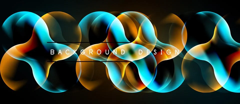 Abstract flowing lines create dynamic visual. Warm, cool colors blend, formin 스톡 일러스트