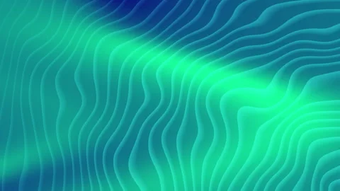 Abstract flowing lines digital wave pattern vibrant green and blue hues Stock Footage 312992033