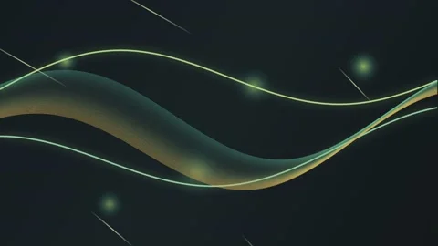 Abstract flowing lines with glowing particle background animation for digit.. Video stock 341024770