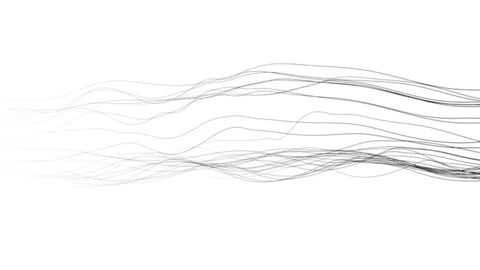 Abstract flowing lines motion on white background. Vídeos de archivo 335709612