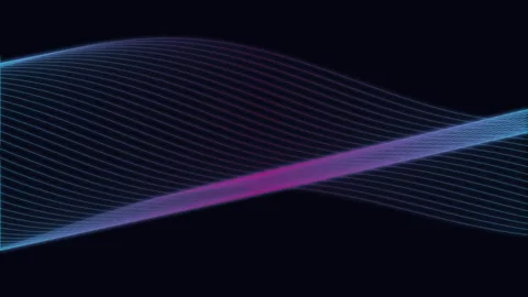 Abstract flowing lines with particles Stock Footage 341806697