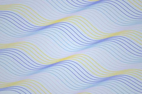 Abstract flowing lines pattern with blue and yellow colors Stock Photos