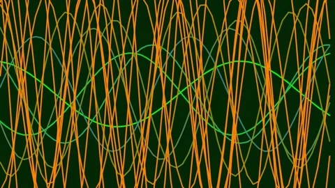 Abstract flowing lines pattern on dark background for modern graphic design Stock Footage 341059610