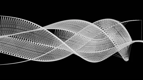 Abstract flowing lines - seamless black and white background (FULL HD) 스톡 동영상 62640068