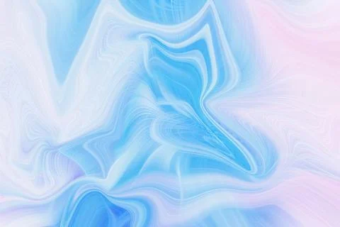 Abstract flowing lines in soft blue and white hues creating a mesmerizing Stock Illustration