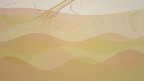 Abstract flowing lines in soft warm colors on beige background Stock Illustration