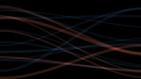 Abstract flowing lines in warm and cool tones against a dark background wit.. Stock Illustration