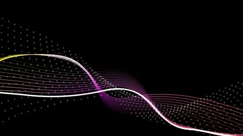 Abstract flowing lines waves dotted pattern modern digital design backgroun.. Stock Footage 336909211