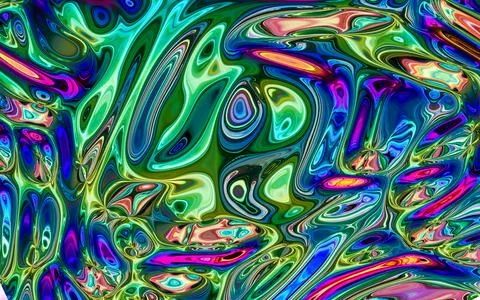 Abstract flowing liquid, 3d rendering. Stock Illustration