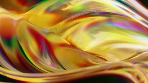 Abstract flowing liquid art movement with vibrant rainbow colors creates a .. Stock Footage 345613123