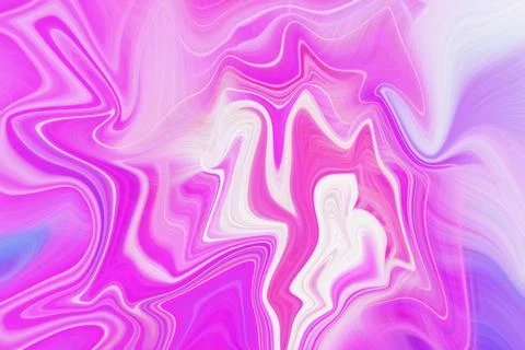 Abstract flowing liquid background featuring vibrant waves of pink and white Stock Illustration