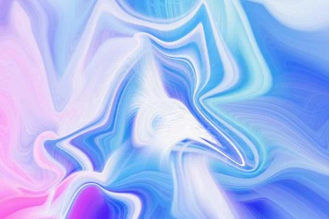 Abstract flowing liquid background with soft waves of blue and pink light Stock Illustration