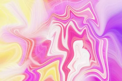 Abstract flowing liquid background with vibrant swirls of pink, magenta Stock Illustration
