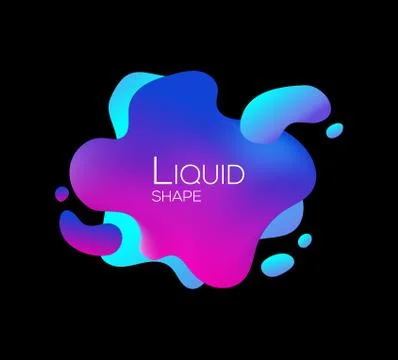 Abstract flowing liquid elements, colorful forms, dynamic geometric shapes Stock Illustration