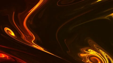 Abstract flowing liquid gold and red fire swirling background loop animation Stock Footage 328552034