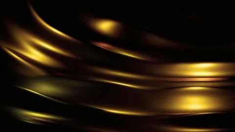 Abstract flowing liquid gold motion background. Smooth metallic wave texture Видео 340024425