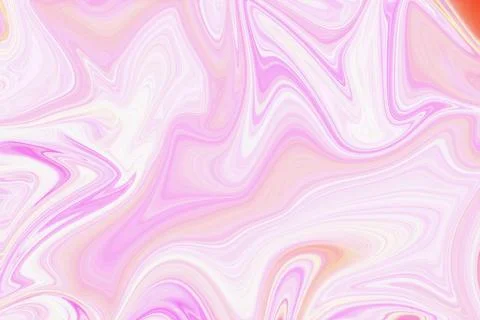 Abstract flowing liquid marble background featuring soft pastel pink Stock Illustration