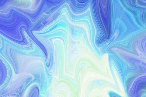 Abstract flowing liquid marble background with vibrant blue turquoise Stock Illustration