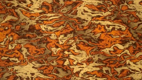 Abstract flowing liquid marble pattern in warm orange tones Stock Illustration