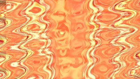 Abstract flowing liquid marble texture in vibrant orange and yellow. Smooth Stock Illustration