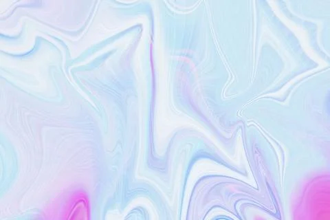 Abstract flowing liquid marble texture with soft pastel blue and pink swirl Stock Illustration