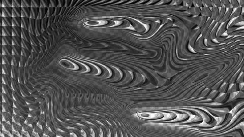 Abstract flowing liquid metal texture in motion. Dynamic molten silver wave Stock Illustration