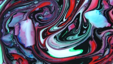 Abstract flowing liquid motion background with vibrant swirling colors. Psychede 库存影片 340450125
