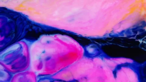 Abstract flowing liquid motion background with vibrant neon colors. Psychedelic  Stock Footage 340450157