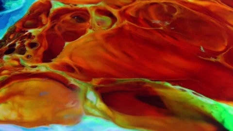 Abstract flowing liquid motion background in vibrant colors. Psychedelic swirlin 스톡 동영상 340450231