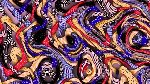 Abstract flowing liquid motion graphics in vibrant neon colors Psychedelic Видео 340025272