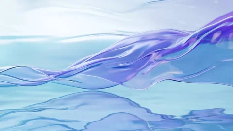 Abstract flowing liquid silk and water waves with soft light Stock Footage 327249508